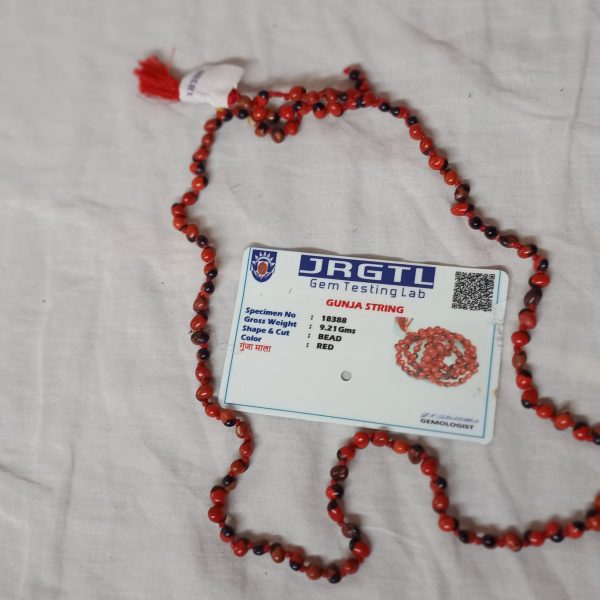 certified natural red gunja mala chirmi beads string