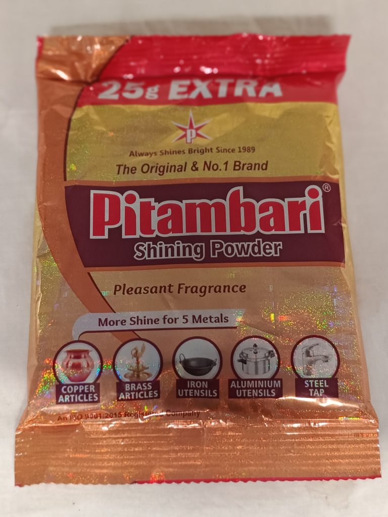 Pitambari shining powder pouch for copper and brass