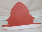 velvet flat velcro mukut - red