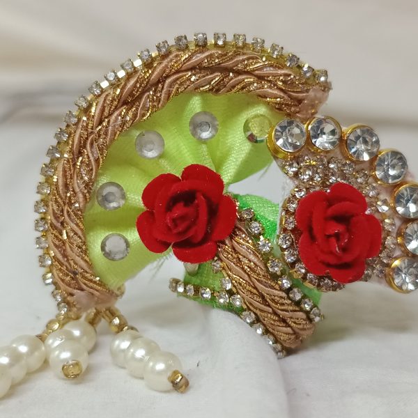 Laddu Gopal Latkan & Rose Design Pagdi