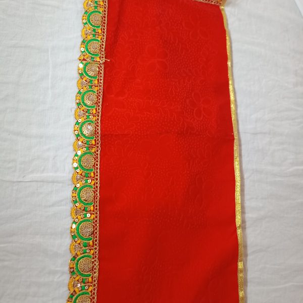 red velvet asan cloth for god stitch border