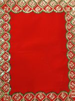 red velvet asan for god beads border