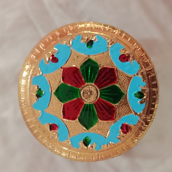 Meenakari Wooden Stand – Pooja Chowki