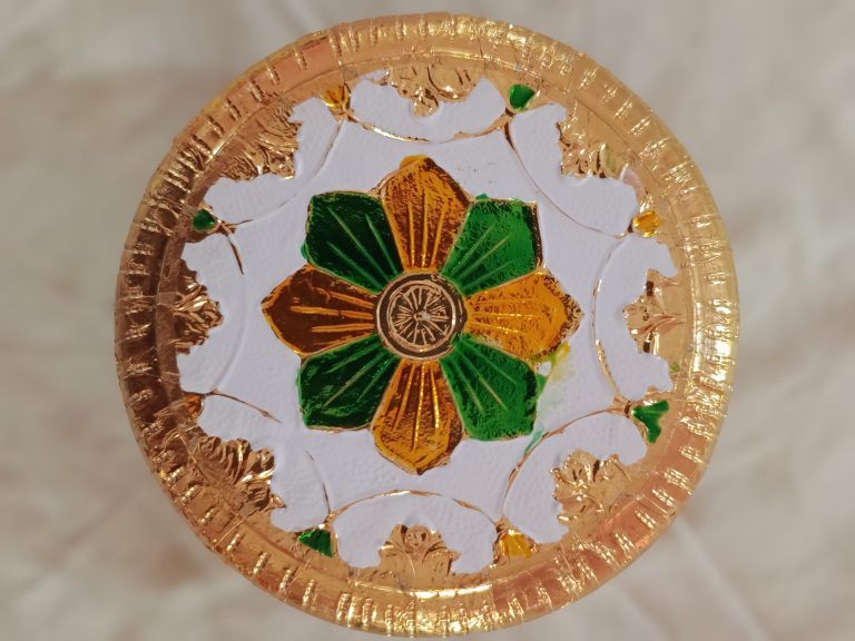 Meenakari Wooden Stand – Pooja Chowki