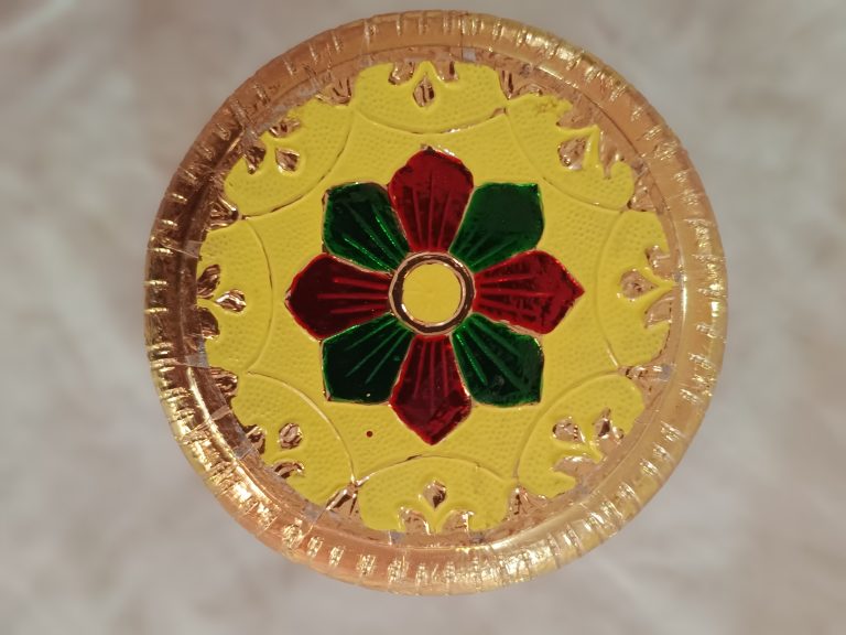 Meenakari Wooden Stand – Pooja Chowki