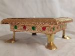 Meenakari Wooden Seat - Pooja Chowki