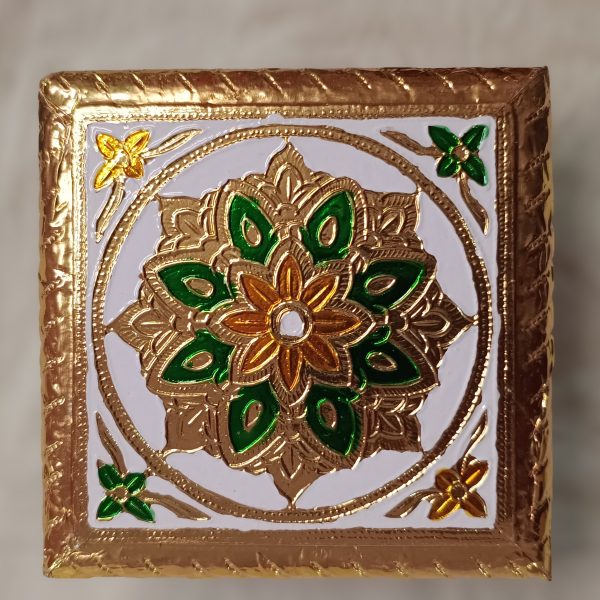 meenakari wooden seat - pooja chowki
