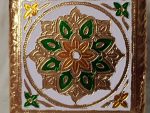 meenakari wooden seat - pooja chowki