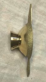 Brass Diya with Textured Rim