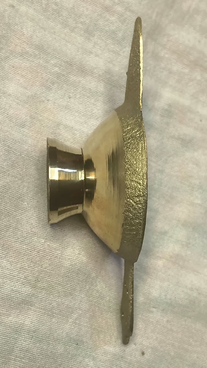 Brass Diya with Textured Rim