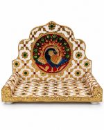 Laddu Gopal Singhasan with Peacock Design