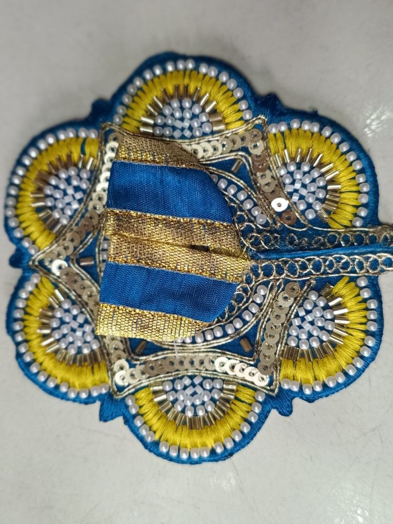 Blue and Yellow Laddu Gopal Poshak