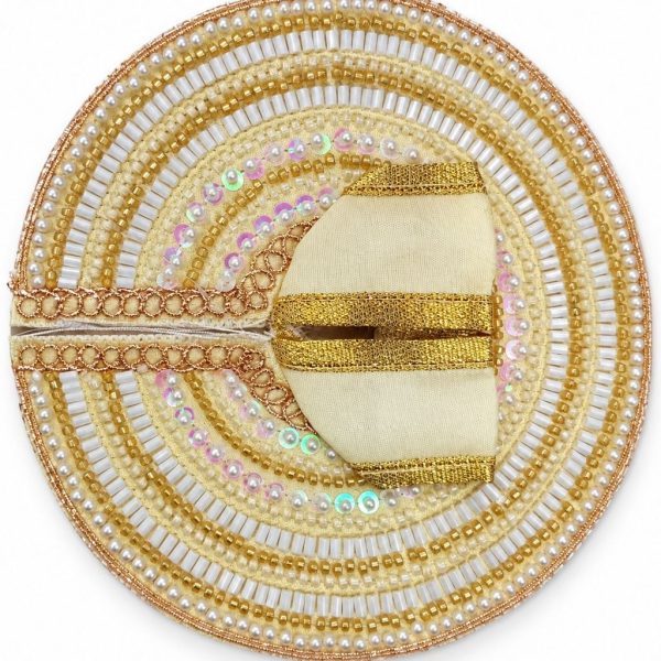 Cream Laddu Gopal Poshak