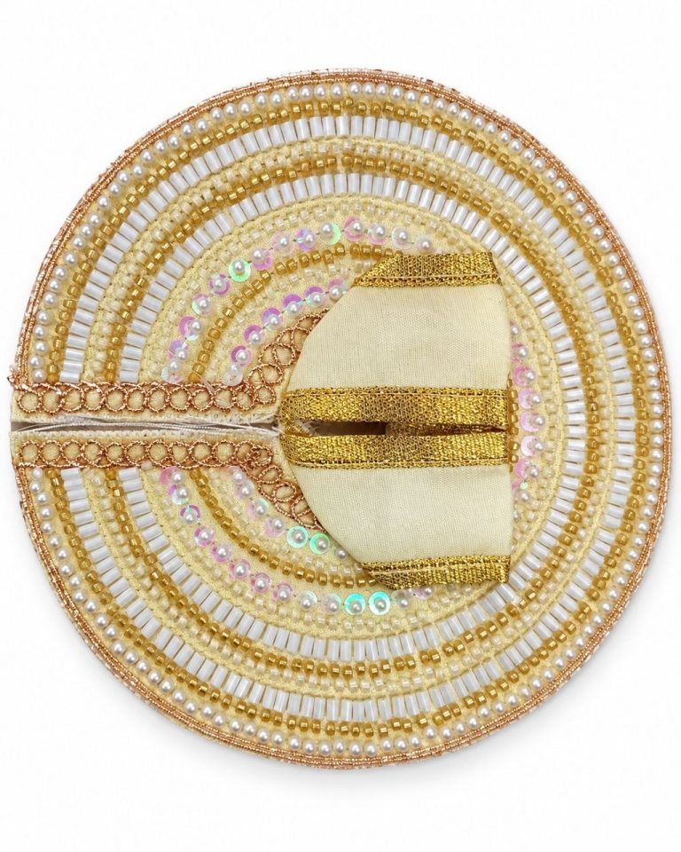 Cream Laddu Gopal Poshak