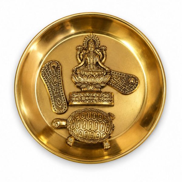 Lakshmi Charan Paduka and Kachua Brass Set