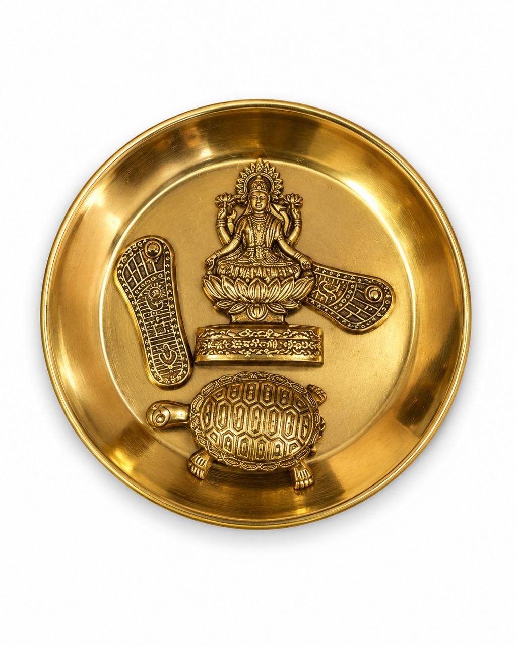 Lakshmi Charan Paduka and Kachua Brass Set