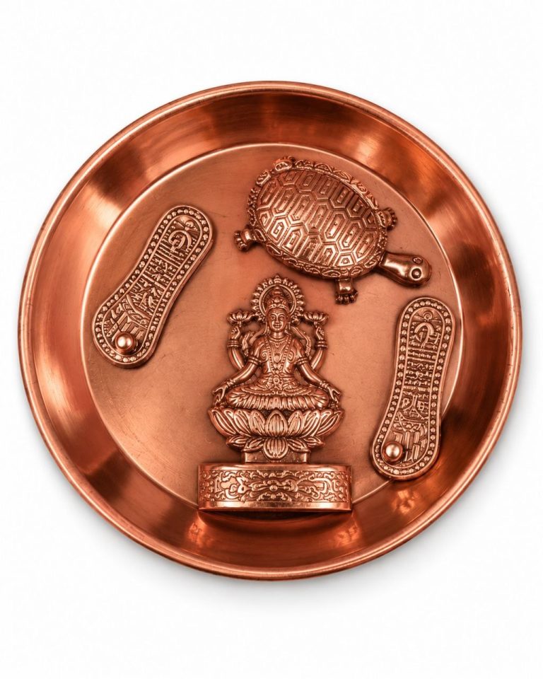 Lakshmi Charan Paduka and Kachua Copper Set