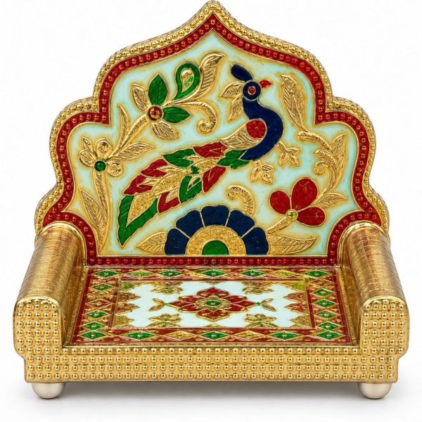 Laddu Gopal Singhasan Peacock Design