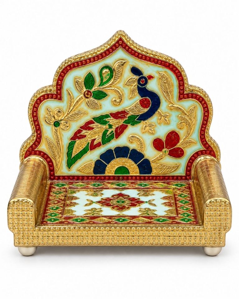 Laddu Gopal Singhasan Peacock Design