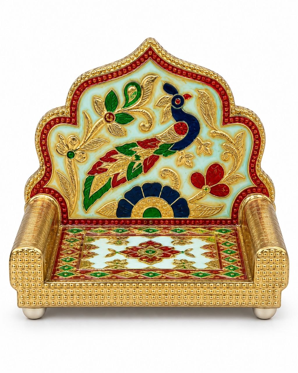 Laddu Gopal Singhasan Peacock Design
